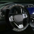 thumbnail image 6 of Bling Steering Wheel Cover for Women Girls, Colorful Rhinestone Diamond Sparkling Fur Fluffy Steering Wheel Accessories Elastic Steering Wheel Covers Winter Warm Universal Fit 14-15 inches, 6 of 11