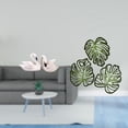 thumbnail image 2 of Elegantes Figuras De Cisnes Y Arte Mural De Madera Con Hojas De Palma. Decoración Tropical Creativa Para Dormitorio, Oficina, Sala De Estar, Baño O Navidad., 2 of 8