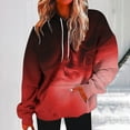 thumbnail image 2 of Under 10$ Buigttklop Women Long Sleeves Casual Hooded Printing Crewneck Pullover Sweatshirt Tops, 2 of 5