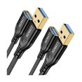 thumbnail image 1 of ccwonima USB 3.0 Extension Cable (2M-2pack), USB Type A Male to Female 5Gbps Data Sync USB Extender Cord Compatible with Printer, Scanner, Keyboard,HTC Vive,Card Reader,Camera, Oculus Rift,PS VR,Black, 1 of 1