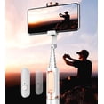 thumbnail image 4 of JHIJHOO Perche à Selfie Bluetooth Extensible 3 en 1 en Aluminium avec Télécommande Sans Fil, Blanc, 1, 4 of 9