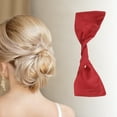 thumbnail image 2 of Unique Bargains 1 Pc Hair Disk Solid Color Bun Holder for Women Red, 2 of 5