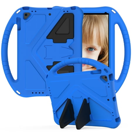 Case for iPad 9.7 inch 2018/2017, iPad Air 2 Case, iPad Air Case, Lightweight Kids Child Shockproof Case with Handle Kickstand Full Protective Back Cover, Blue