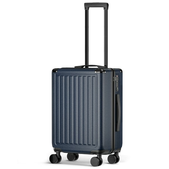 Carry-on 20 inch Luggage with Wheels, Hardside PC ABS Suitcase ,Blue