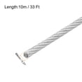 thumbnail image 2 of Unique Bargains 33Ft(10M) Wire Rope 304 Stainless Steel Cable 5/16" (8 mm) Vinyl Coated with 2pcs Screw Chuck Transparent, 2 of 7