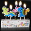 Birthday Candles Kids Child Boys Girls Cute Cartoon Animals Novel Candles Cake Cupcake Candles-dinosaur
