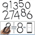 thumbnail image 5 of 5 Inch Floating House Number for Outside - Maximum Rust Protection Modern House Numbers, Zinc Alloy Shadow Number with Nail Kit Decor for Outdoor Gard, 5 of 5
