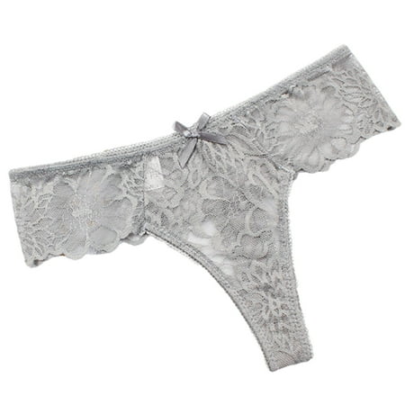 Bigersell Womens Underwear Boyshorts Clearance Womans Underwear Briefs Panty Style P-1110 Polyester Cheeky Panties Ladies Thongs Briefs High Waist Women s Panties Gray XL