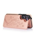 thumbnail image 3 of Dteck Case Compatible with Samsung Galaxy S25 Plus,Magnetic Clasp Leather Wallet with Card Slot Butterfly Embossing Case Flip Kickstand Protective Phone Cover for Galaxy S25 Plus,Rosegold, 3 of 8