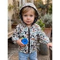 thumbnail image 4 of Toddler Baby Jacket with Pockets Casual Camo Print Zip Up Hooded Long Sleeve Coat for All Seasons, 4 of 9