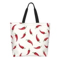 thumbnail image 1 of Balery Chili Bolsa Tote Estilo Estético con Cremalleras, Bolsa de Hombro, Bolsa de Compras Grande y Plegable, 1 of 8