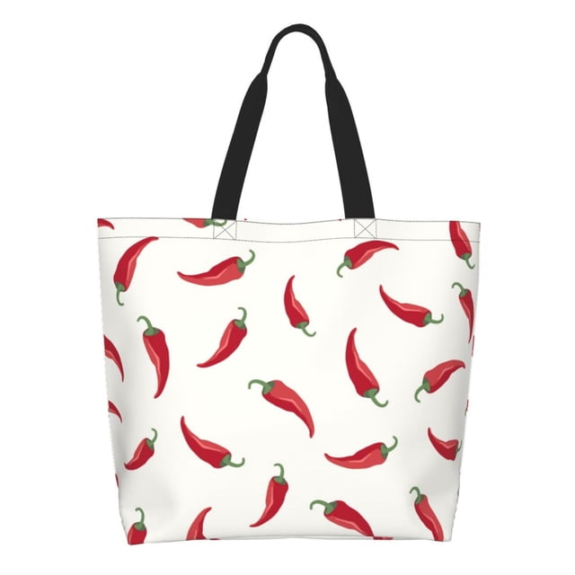Balery Chili Bolsa Tote Estilo Estético con Cremalleras, Bolsa de Hombro, Bolsa de Compras Grande y Plegable