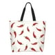 thumbnail image 1 of Balery Chili Bolsa Tote Estilo Estético con Cremalleras, Bolsa de Hombro, Bolsa de Compras Grande y Plegable, 1 of 8