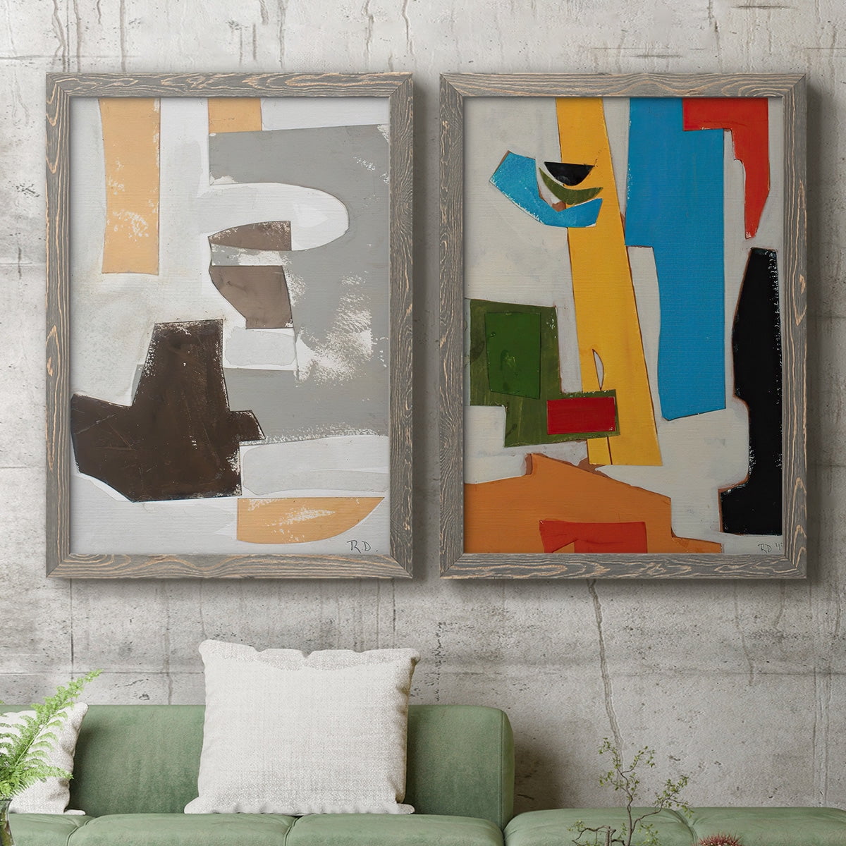 Andalusian Forms III - Premium Framed Canvas 2 Piece Set - Ready to Hang