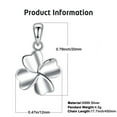 thumbnail image 7 of Sterling Silver Jewelry - 4 Leaf Clover Pendant Necklace - S999 Silver - Elegant Handcrafted for Women, 7 of 7