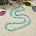 thumbnail image 2 of 36 Inch 8MM Matte Finish Semi-precious Blue Magnesite Stone Long Endless Infinity Beaded Strand Necklace., 2 of 3