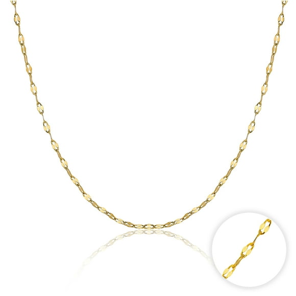 JeenMata 16 Inch Delicate Chain Necklace - Affordable Necklace in Yellow Gold Plating for Women