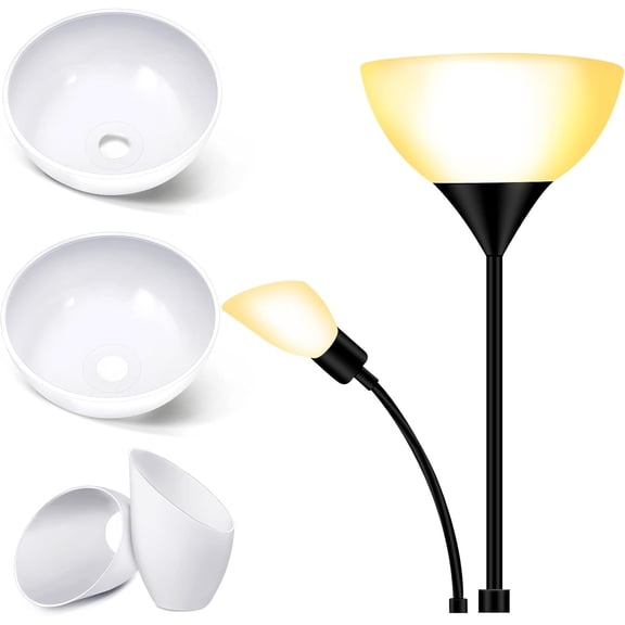 4 Pcs Lamp Shades for Floor Lamps, Replacement Plastic Lampshade