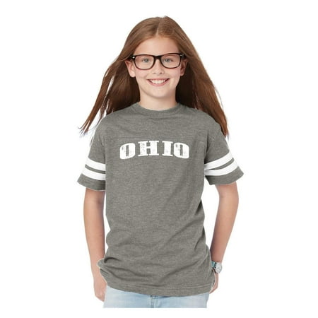 Ohio State Flag Youth Football Fine Jersey Tee