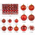 thumbnail image 3 of Paquete de 93 bolas navideñas CHAO de plástico resistente para decoración interior y exterior, 3 of 4