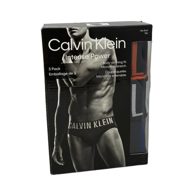 Calvin Klein 3 Pack Microfiber Hip Brief Intense Power Red