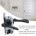 thumbnail image 3 of Passage Handle, Easy Installation Door Interior Handle With Lock For Bedroom, 3 of 8