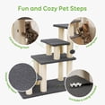 thumbnail image 6 of Stairs &    Pet Steps for High Bed Couch, High-Strength Boards Hold up to 150 lbs for Indoor Small Cats Kittens Dogs Climbing Playing, 4 Combination Options, 4 Steps-Grey, 6 of 7