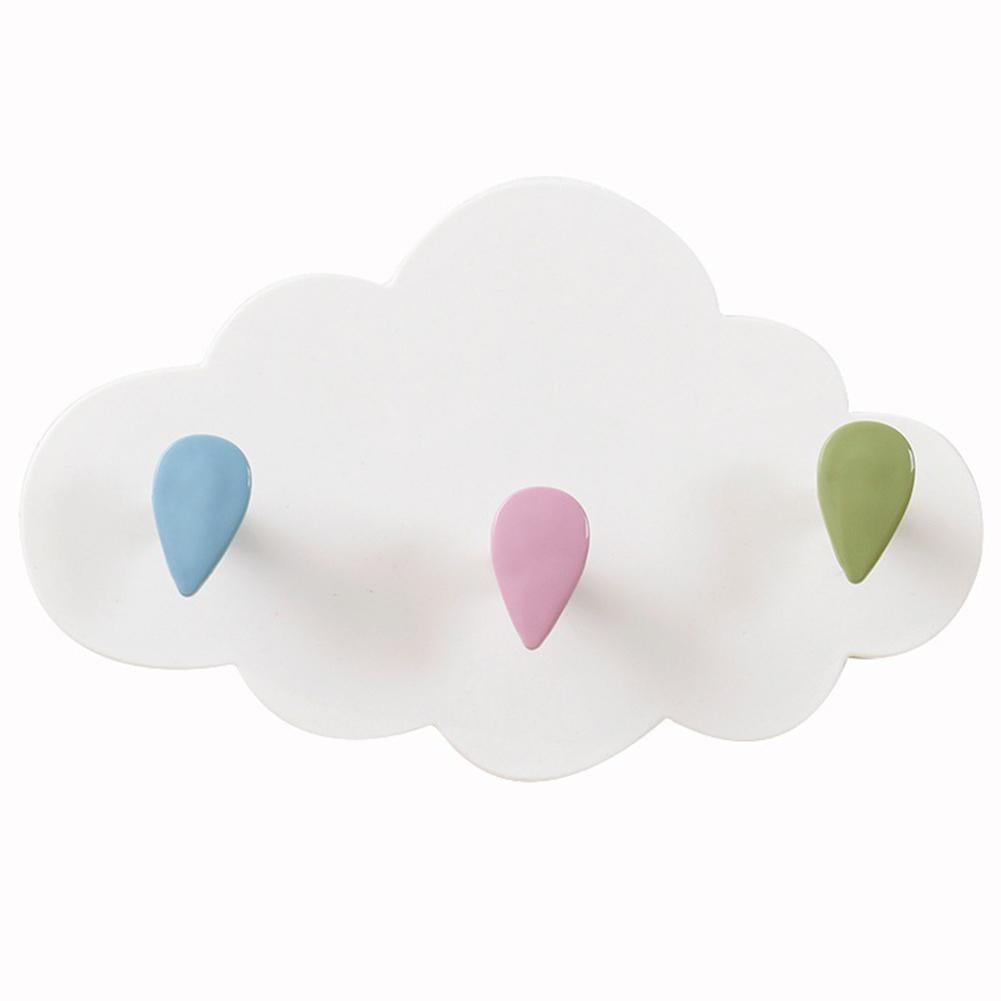 Cloud Clothes Hat Hooks Wall Hangers Rack Organizers Kids Room Hanging Decor 