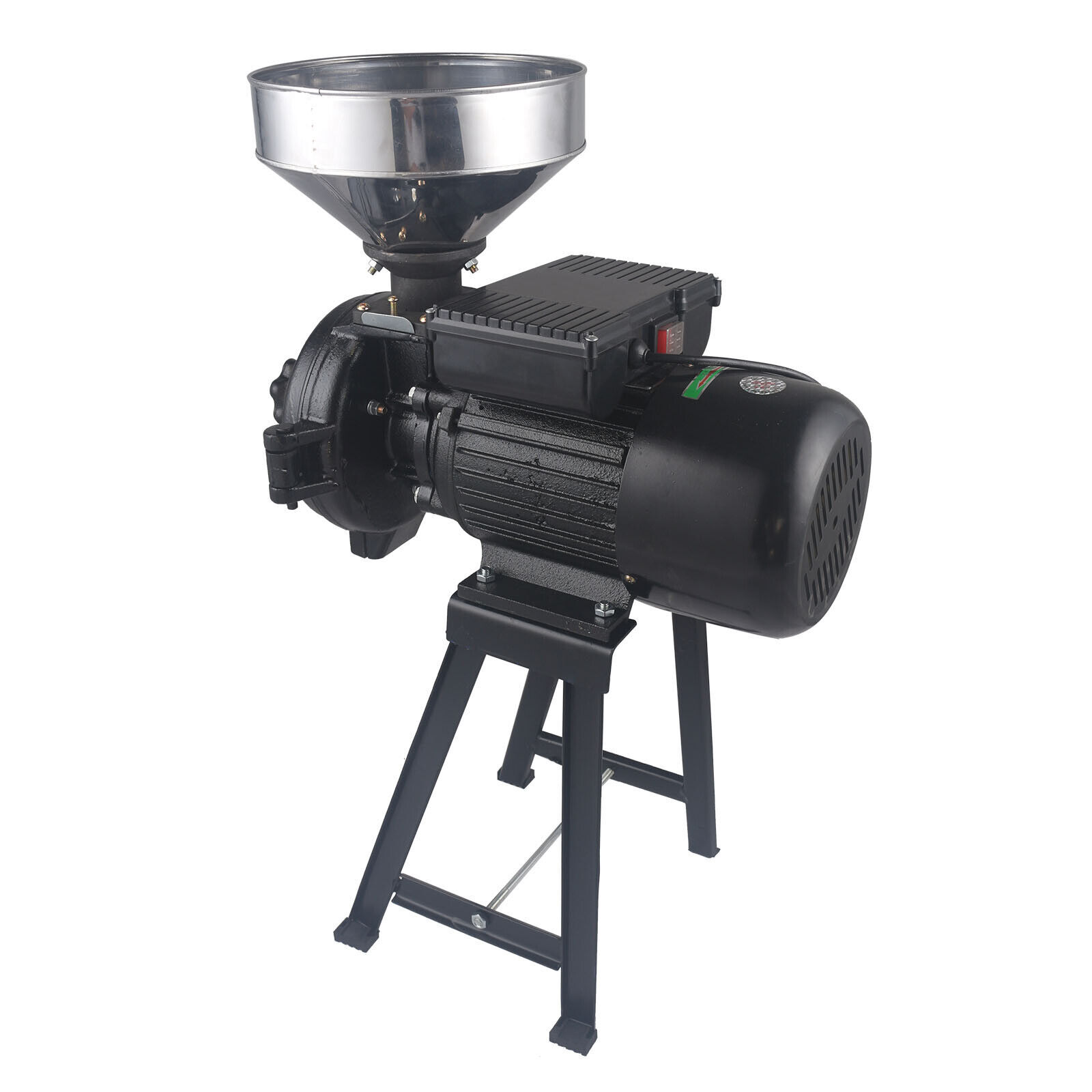 Electric Grain Mill Machine Corn Wheat Cereal Feed Wet Dry Grinder w/ Funnel