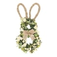 thumbnail image 2 of LAMDAWE Easter BunnyThemed ArtificialFlower VineWreath Spring Floral BunnyShaped Door Wreath with Ears,Bow,Reusable ArtificialFlower Wreath for Easter Spring Festival Wall Window Party Decorations, 2 of 5