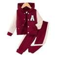 thumbnail image 3 of KYAIGUO 2PCS Girls Boys Tracksuit Outfits Clothes 2 T-8 T Long Sleeve Contrast Color Hoodie Sweatshirt Jacket Sweatpants 2 Piece Casual Spring Fall Clothing for Kids Toddler, 3 of 9