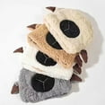 thumbnail image 5 of D-GROEE Plush Hat Cute Fuzzy Cozy Thickened Stretchy Keep Warm Soft Autumn Winter Sheep Lamb Ears Girls Cap for Daily, 5 of 8