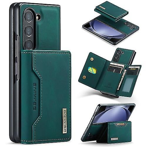 Funda para Samsung Galaxy Z Fold5 Dg.ming M2 Series con 3 compartimentos para tarjetas y funda magnética (negra)