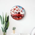thumbnail image 4 of 10 Inch Wall Clock Battery Operated Silent Clock Decorative for Office, Kitchen, Outdoor, Living RoomRed Truck with Hearts Multicolor, 4 of 4