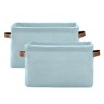 thumbnail image 2 of IAUYY Set of 1 Storage Cubes with Handles-Not Prone to Deformation Canvas Storage Baskets for Bedroom Closet Living Room Decorative Storage Baskets Minimalist Light Blue, 2 of 9