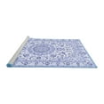 thumbnail image 2 of Ahgly Company Machine Washable Indoor Rectangle Medallion Blue Traditional Area Rugs, 2' x 3', 2 of 4