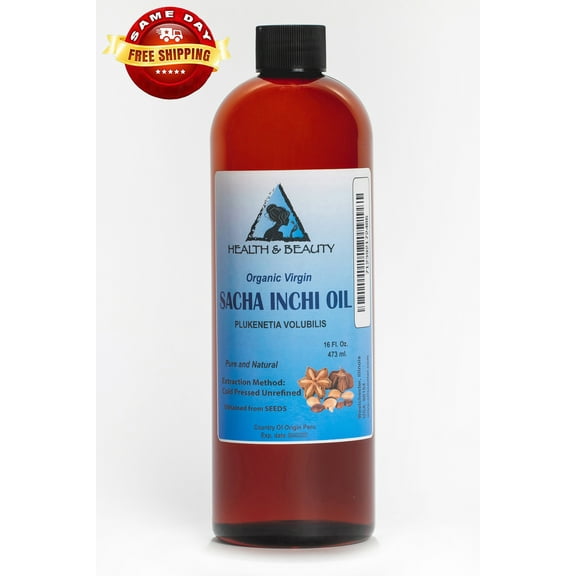 Sacha inchi oil unrefined organic carrier virgin cold pressed natural pure 16 oz