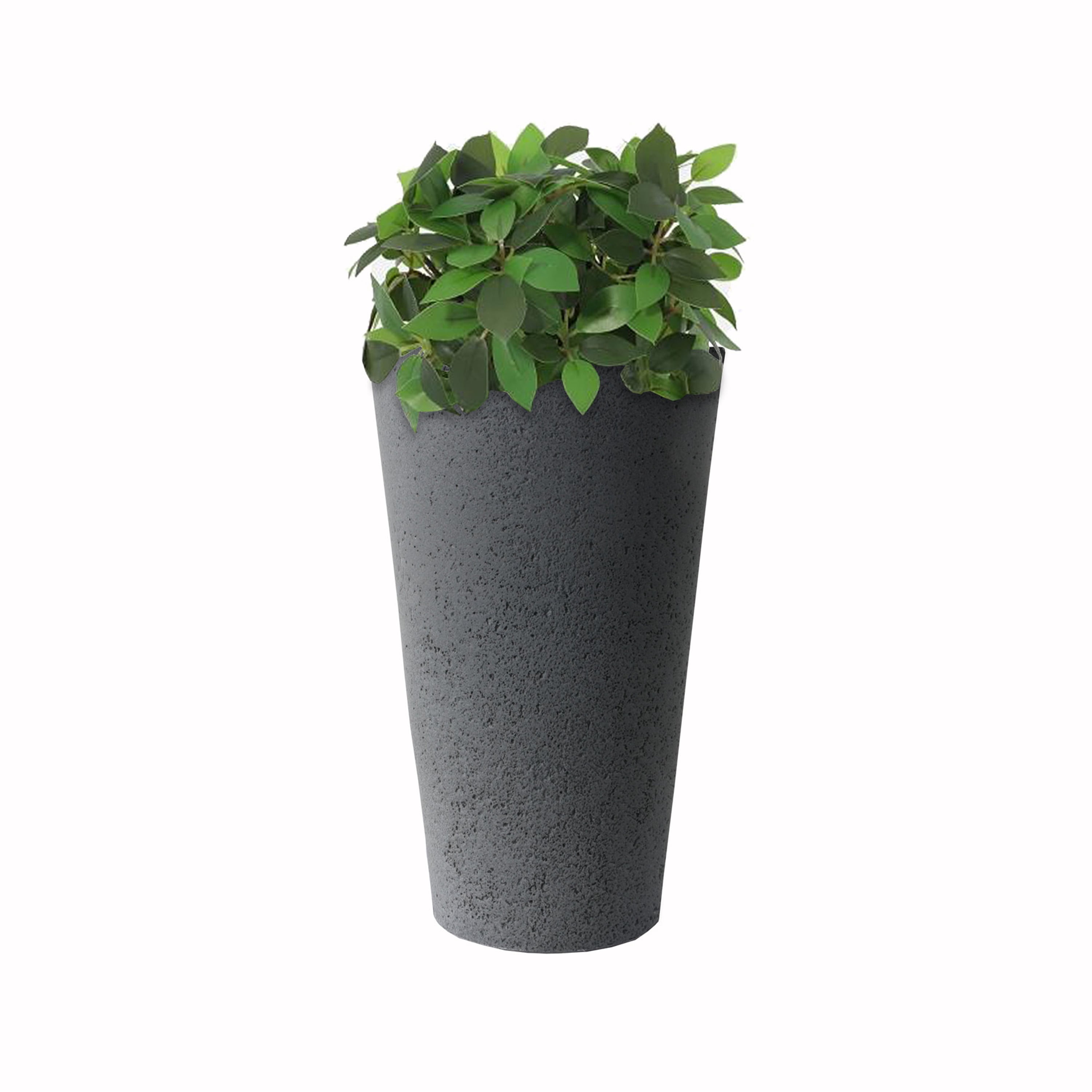 Algreen Crete 30" Self-Watering Planter, Tall, Warm Grey Resin