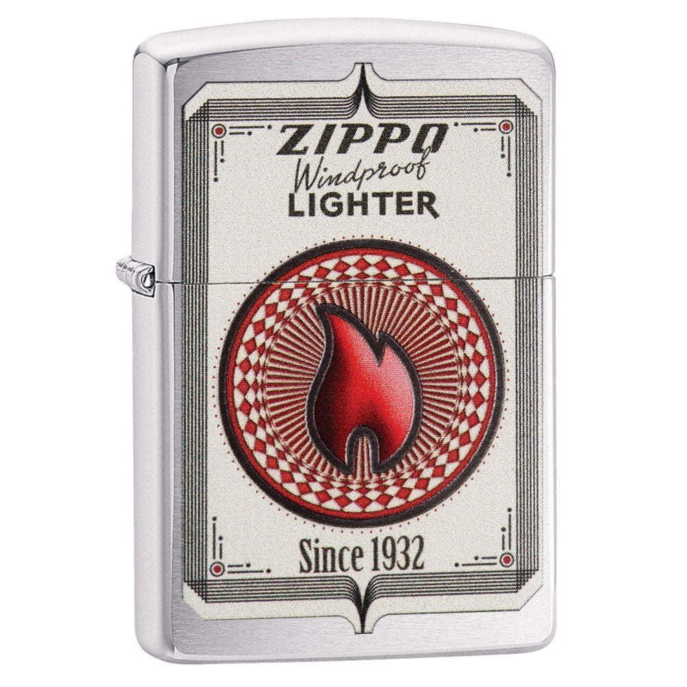 *Zippo 28831 Brushed Chrome Zippo Trading Cards Lighter