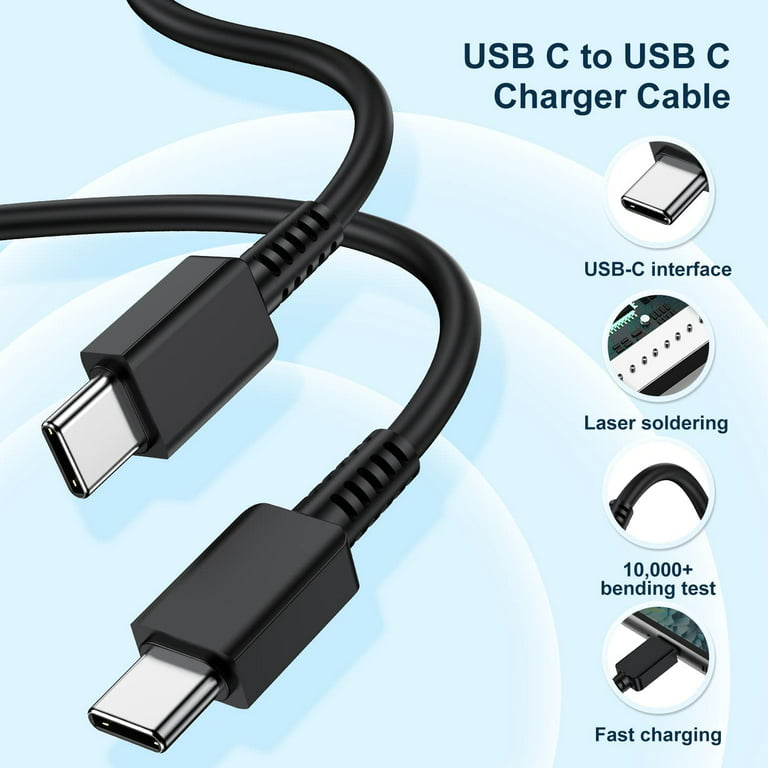 15 Charger, 20W USB C Power Delivery Wall Charger Plug with 10ft Type C to  Type C Cable Fast Charging Data Sync Cord Compatible with 15/15 pro/max  Samsung Galaxy S23 Ultra/S23/S23+/S22/ 
