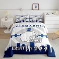 thumbnail image 2 of Castle Fairy Football Queen Comforter Set for Teens Boys,Grey Blue Bedding Comforter Set, 2 of 8