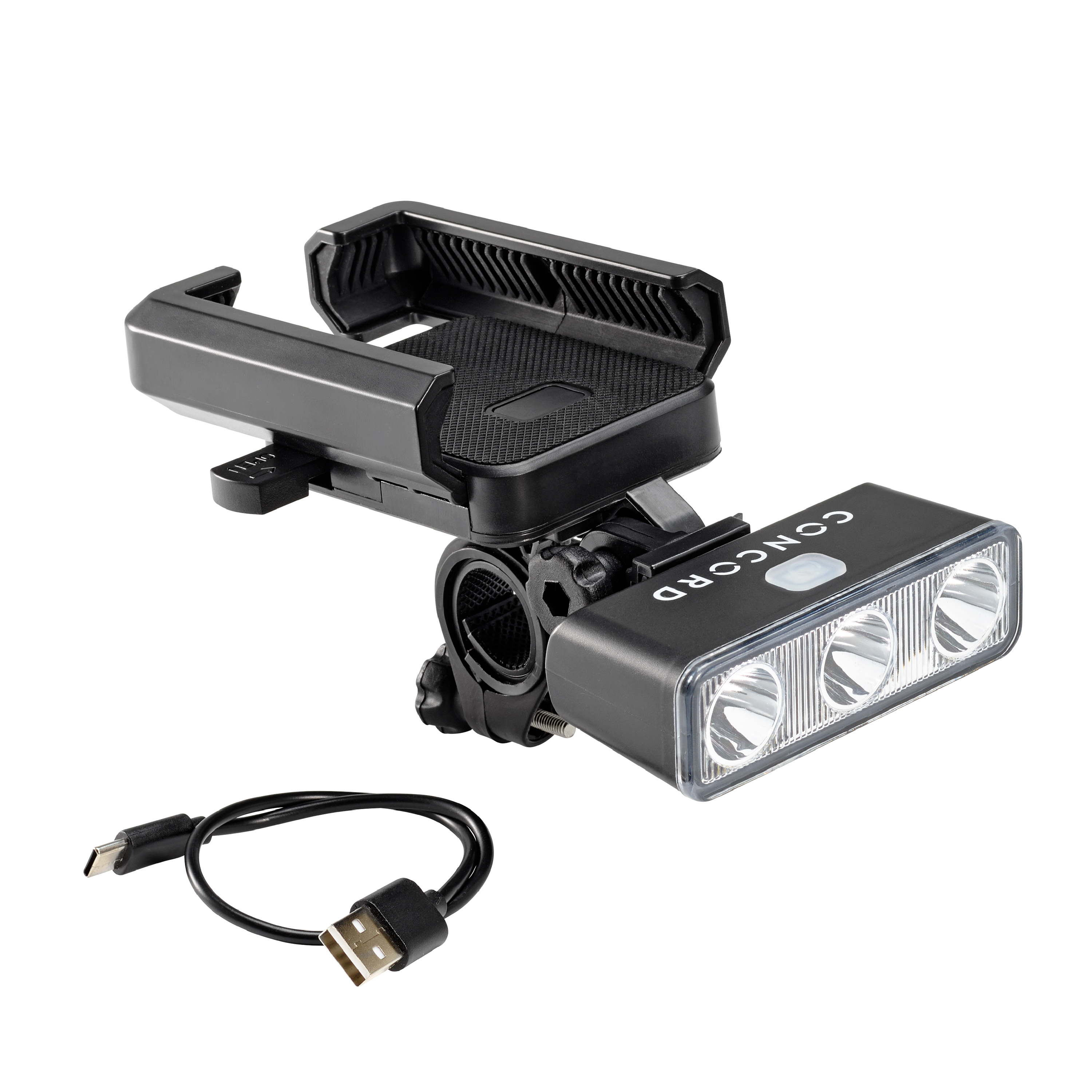 Concord Rechargeable Bike Phone Holder with Front Light photo 1