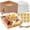 Brown, variant on 5 Inch 50 Pack Disposable Food Containers - Small Paper Boxes with Clear Lids, Greaseproof Dessert Bakery Takeout Boxes for Sandwich Cookies Sushi Cake Slice Strawberries - Pink