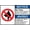 Warning Sign 3, variant on End Of Track Sign - 12×8 Inches, Aluminum Metal Tin Warning Plate, Safety Restriction Alert Decor