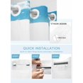 thumbnail image 5 of No Hook Shower Curtain with Snap in Liner,Blue Ocean Summer Beach Waterproof Bath Curtain Double Layers with See Through Top Window,Seascape Seaside Vacation Hotel Shower Curtains 72x72in, 5 of 9