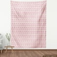 thumbnail image 4 of Ambesonne Romantic Fabric by the Yard Upholstery, Scattered Striped Hearts, 1 Yard, Soft Pink Mauve Taupe, 4 of 5
