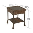 thumbnail image 2 of W Unlimited Home Faux Sea Grass Rattan Garden Patio End Table in Brown, 2 of 2