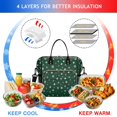 thumbnail image 4 of Green Christmas Snowflake Pattern Womens Lunch Box for Work,Insulated Large Lunch Bag for Tween and Teen,Loncheras Para Mujer,Leakproof Adult Lunch Bag for Work,Beach,Travel,Picnic,Camping, 4 of 7