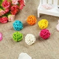 thumbnail image 2 of Bolas de ratán, bolas de ratán de mimbre, 5 piezas de 5 cm redondas Sepak Takraw Bola de ratán colorida para fiesta de bodas Decoración del día de San Valentín Adorno de ratán DIY Amarillo oso de fresa Juguete, 2 of 5