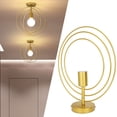 thumbnail image 4 of Ceiling Light, Ceiling Lamp Hanging 360 Rotation Gold Circles Pendant Ceiling Light For Living Room Dining Room Suitable For E27 Bulbs Not Included 220V, 4 of 8